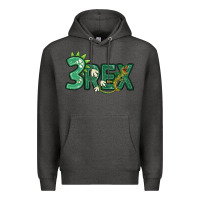 Charcoal Heather three rex Premium Hoodie - MaliasSmallBusiness