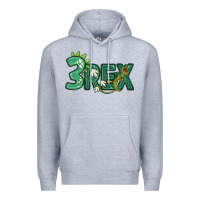 Heather Grey three rex Premium Hoodie - MaliasSmallBusiness