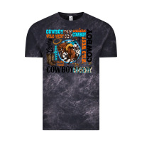 Cloud Black western cowboy wild west Vintage Tee - texasbilliewilder