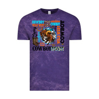 Cloud Purple western cowboy wild west Vintage Tee - texasbilliewilder