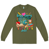 Army Green busy doing cool teacher stuff Long Sleeve Tee - Zillion Design Studio