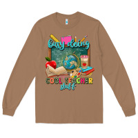 Toasted Coconut busy doing cool teacher stuff Long Sleeve Tee - Zillion Design Studio