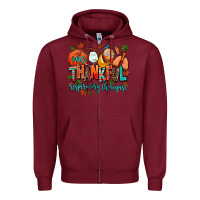 Burgundy one thankful respiratory therapist Zipper Hoodie - AdoDesignShop