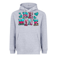 Heather Grey be mine western valentine's day no background Heavyweight Hoodie - AdoDesignShop