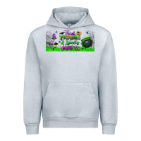 Heather Grey thick thighs and spooky vibes libbey glass Urban Hoodie - BundleAndBundleShop