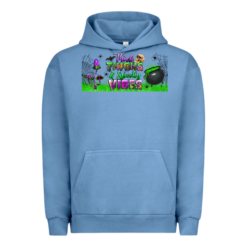 Thick Thighs And Spooky Vibes Libbey Glass Urban Hoodie by BundleAndBundleShop | Teevron