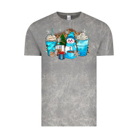 Cloud Rock winter snowman coffee cups Vintage Tee - Zillion Design Studio