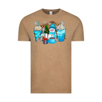 Vintage Coffee winter snowman coffee cups Vintage Tee - Zillion Design Studio