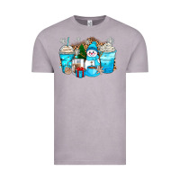 Vintage Zinc winter snowman coffee cups Vintage Tee - Zillion Design Studio