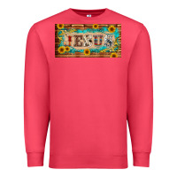 Cardinal jesus western patterns license plate template Premium Sweatshirt - BarkalooDesign