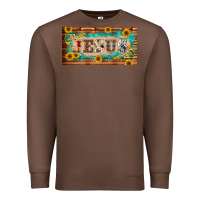 Chestnut jesus western patterns license plate template Premium Sweatshirt - BarkalooDesign