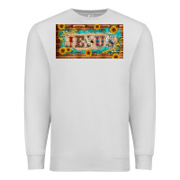 Dove Grey jesus western patterns license plate template Premium Sweatshirt - BarkalooDesign