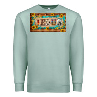 Seafoam jesus western patterns license plate template Premium Sweatshirt - BarkalooDesign