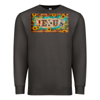 Smoke jesus western patterns license plate template Premium Sweatshirt - BarkalooDesign