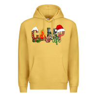 Antique Gold christmas camp life Premium Hoodie - NancyCooperArtShop