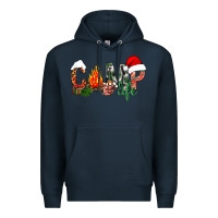 Navy christmas camp life Premium Hoodie - NancyCooperArtShop
