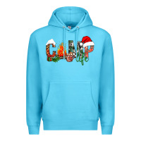 Ocean Blue christmas camp life Premium Hoodie - NancyCooperArtShop