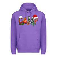 Purple christmas camp life Premium Hoodie - NancyCooperArtShop