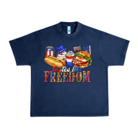 Navy tastes like freedom with leopard Urban Heavy Tee - texasbilliewilder