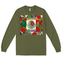 Army Green mexican flag Long Sleeve Tee - CTS Tumbler Store
