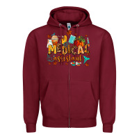 Burgundy medical assistant Zipper Hoodie - AdoDesignShop