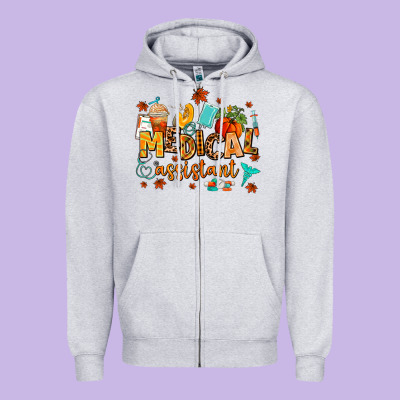 Medical Assistant Zipper Hoodie Designed By Adodesignshop