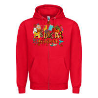 Red medical assistant Zipper Hoodie - AdoDesignShop