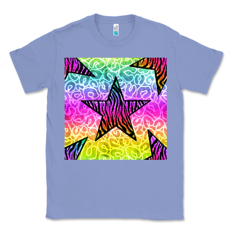 Zebra Glitter Star Seamless Pattern Classic Tee by BundleAndBundleShop | Teevron
