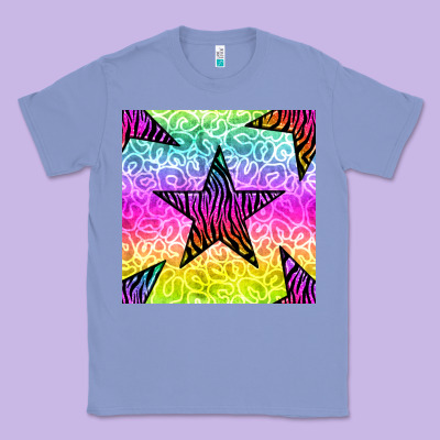 Zebra Glitter Star Seamless Pattern Classic Tee Designed By Bundleandbundleshop