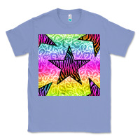 Colony Blue zebra glitter star seamless pattern Classic Tee - BundleAndBundleShop