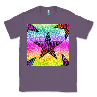 Lavender zebra glitter star seamless pattern Classic Tee - BundleAndBundleShop