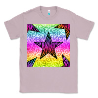 Lilac zebra glitter star seamless pattern Classic Tee - BundleAndBundleShop