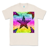 Natural zebra glitter star seamless pattern Classic Tee - BundleAndBundleShop