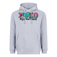 Heather Grey xoxo hugs and kisses valentines day Heavyweight Hoodie - AdoDesignShop