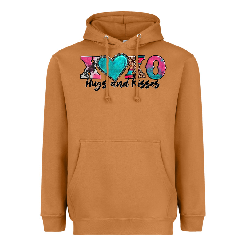 Xoxo Hugs And Kisses Valentines Day Heavyweight Hoodie by AdoDesignShop | Teevron