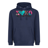 Navy xoxo hugs and kisses valentines day Heavyweight Hoodie - AdoDesignShop