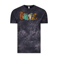 Cloud Black western love bull skull with gemstone and sunflowe Vintage Tee - texasbilliewilder