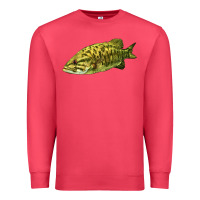Cardinal Smallmouth Bass Fish Illustrations Premium Sweatshirt - LillyAllenDesigns