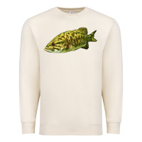 Sandshell Smallmouth Bass Fish Illustrations Premium Sweatshirt - LillyAllenDesigns