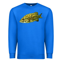 True Royal Smallmouth Bass Fish Illustrations Premium Sweatshirt - LillyAllenDesigns