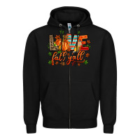 Black love fall  yall Zipper Hoodie - AdoDesignShop
