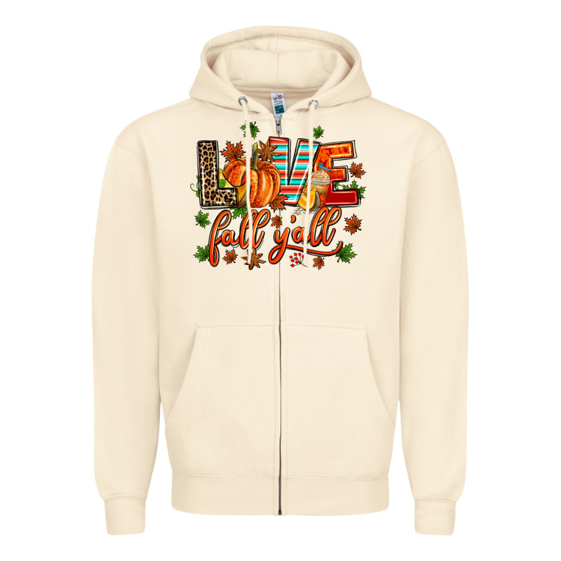 Love Fall  Yall Zipper Hoodie by AdoDesignShop | Teevron