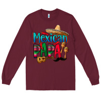 Burgundy mexican papa Long Sleeve Tee - CTS Tumbler Store