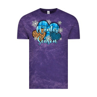 Cloud Purple snow hearts winter season Vintage Tee - Zillion Design Studio
