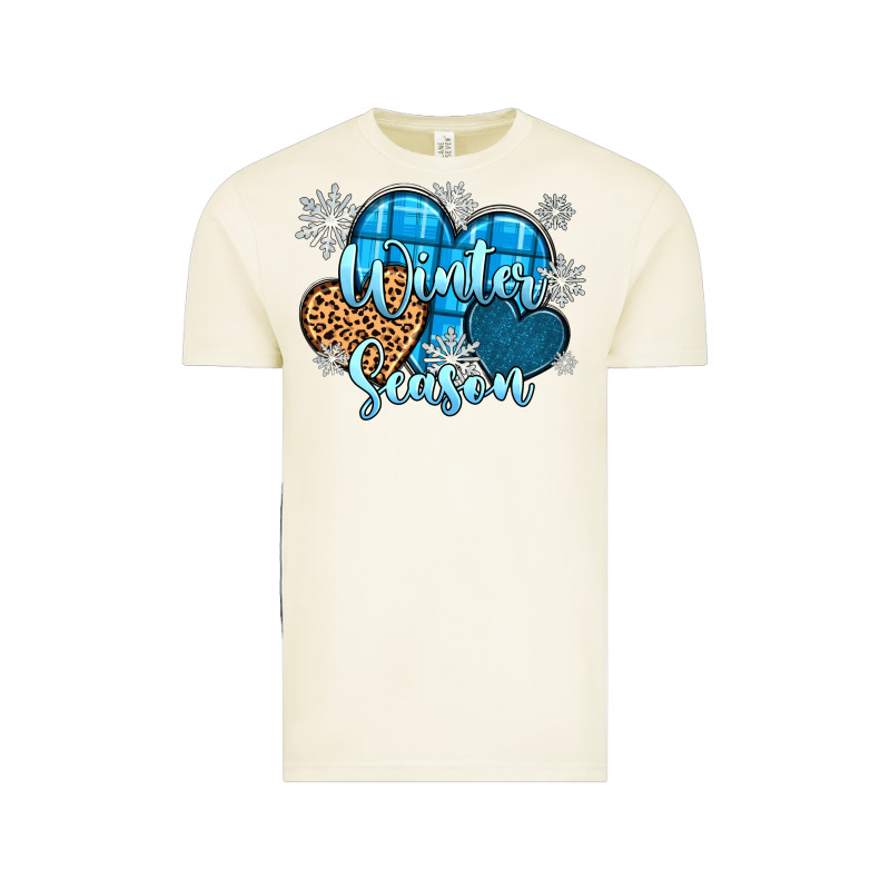 Snow Hearts Winter Season Vintage Tee by Zillion Design Studio | Teevron