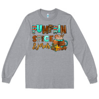 Heather Grey pumpkin spice and jesus Long Sleeve Tee - AdoDesignShop
