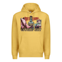 Antique Gold busy doing cowgirl shit liquor boots cigarette Premium Hoodie - NancyCooperArtShop
