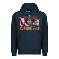 Navy busy doing cowgirl shit liquor boots cigarette Premium Hoodie - NancyCooperArtShop