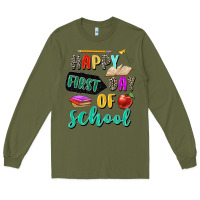 Army Green happy first day of school Long Sleeve Tee - Zillion Design Studio