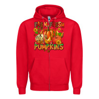 Red farm fresh pupkins Zipper Hoodie - AdoDesignShop